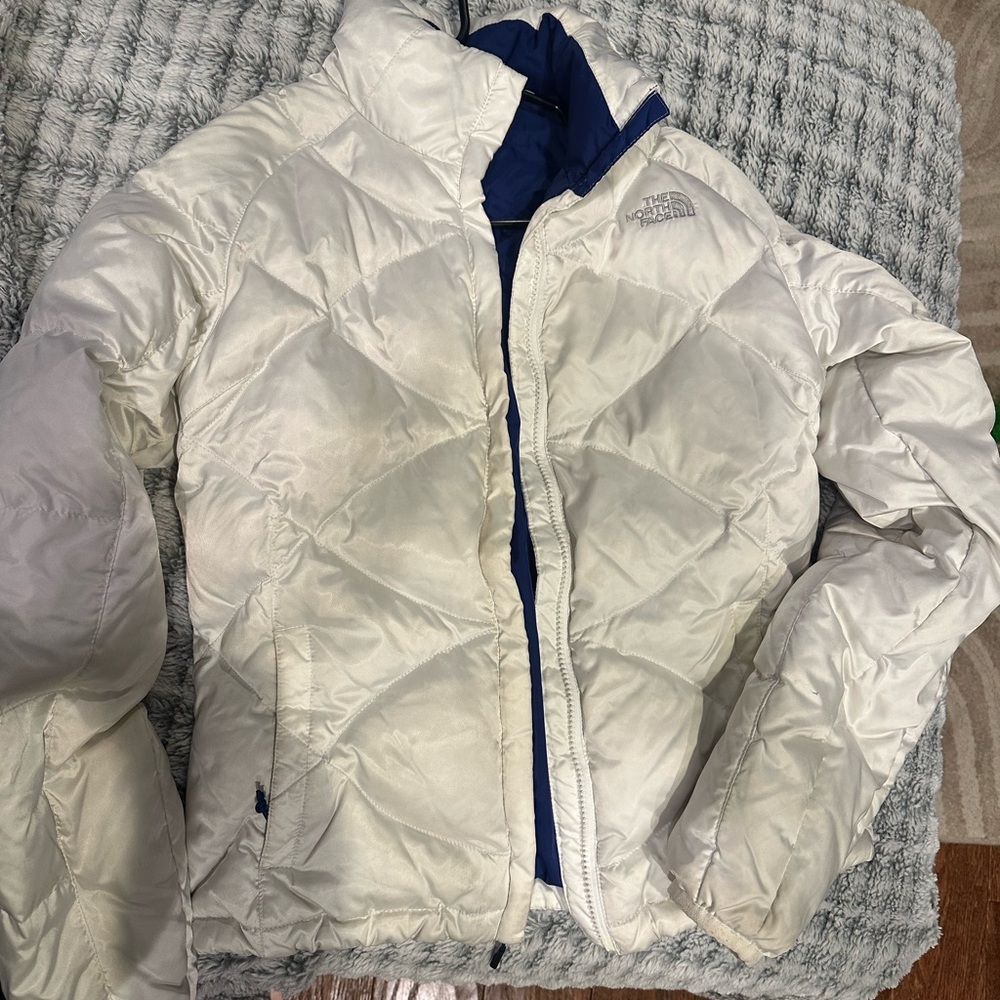 White North face puffer